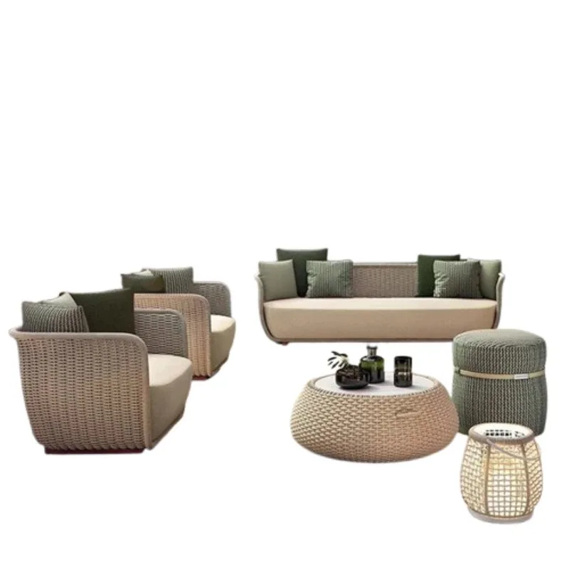 Rattan quintal conjuntos de jardim à prova dwaterproof água secional criatividade pátio conjunto sofá sofás luxo tuinmeubelsets móveis ao ar livre