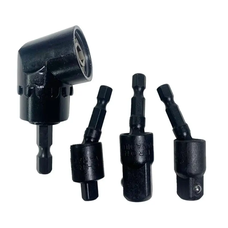 ข้อต่ออเนกประสงค์แบบหกเหลี่ยมเป็นสี่เหลี่ยม สำหรับหัวสว่าน 360 องศา ขนาด 1/4" 3/8" 1/2"