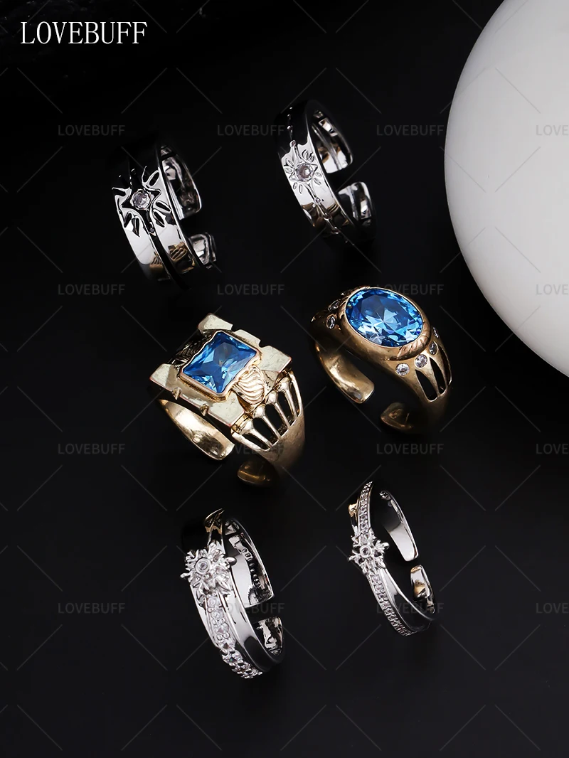 Game Love And Deepspace Ring Zayne Rafayel Xavier Rings Unisex Cosplay Prop Jewelry Couple Birthday Gifts