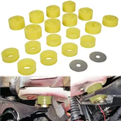 KF04050BK Body Mount Bushing Kit for Ford F250 F350 1999-2017 2WD 4WD Polyurethane Body Mounts Yellow/black