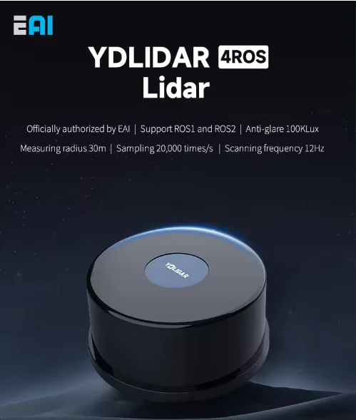 YDLIDAR Lidar 4ROS TOF 30M Range Anti-glare 100KLux support ROS ROS2 Raspberry Pi 5 Jetson indoor outdoor