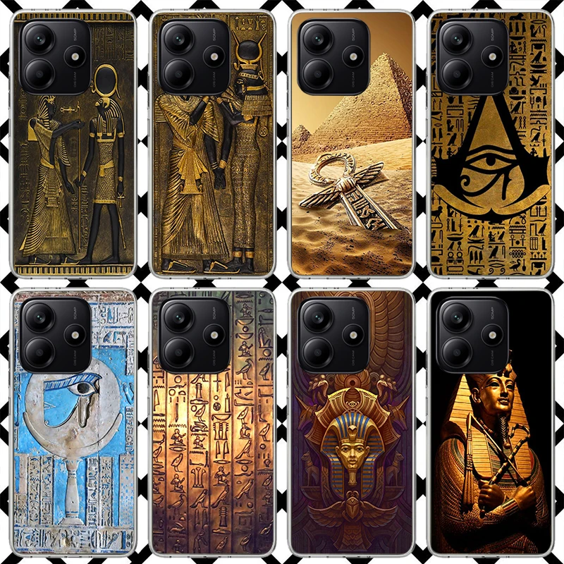 Coque de téléphone souple Égypte Néfertiti Anubis Pharaon pour Xiaomi Redmi Note 15 14 14S 13 12 12S 11 Pro Plus 11E 11T 11S 10S 5G