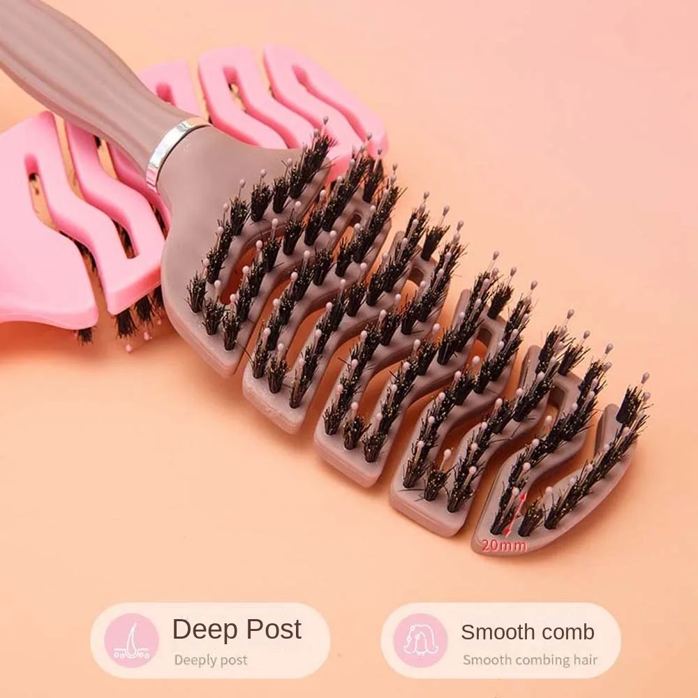 

Hair Accessories Porcine Bristle Hair Comb Hairdressing Scalp Massage Porcine Bristle Hairbrush Curly Hair Comb Anti Static