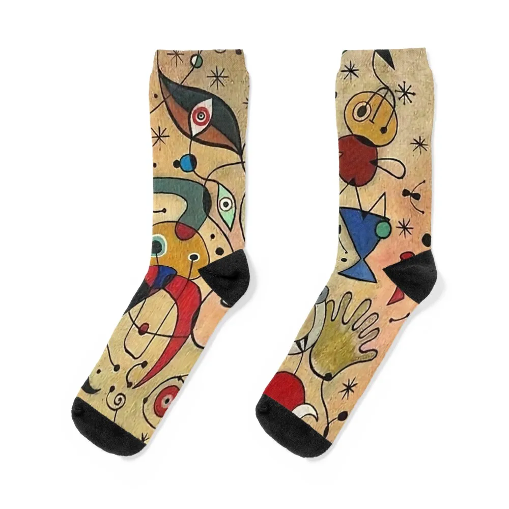 

Joan Miro Socks professional running hiking Lots Stockings man Men Socks Women's