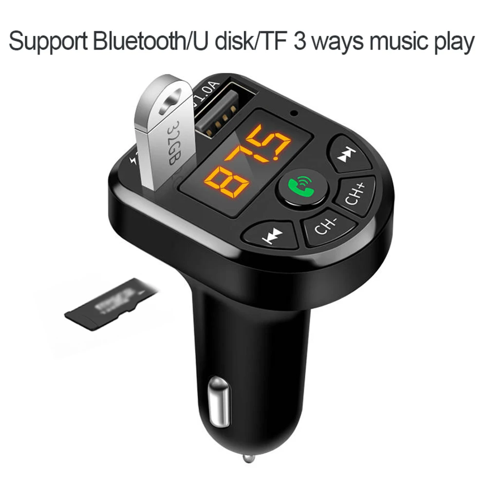 Bluetooth 5.0 MP3 Player Wireless Audio Receiver Dual USB 3.1A Fast Charger 5.0 Version+EDR Fast Charger Portable Audio Accessor