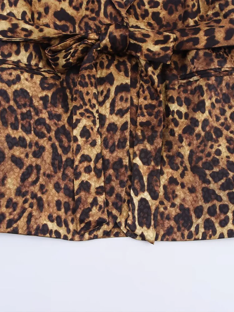 Estilo europeu e americano outono roupas femininas novo estilo moda animal impressão terno jaqueta calças de cintura alta