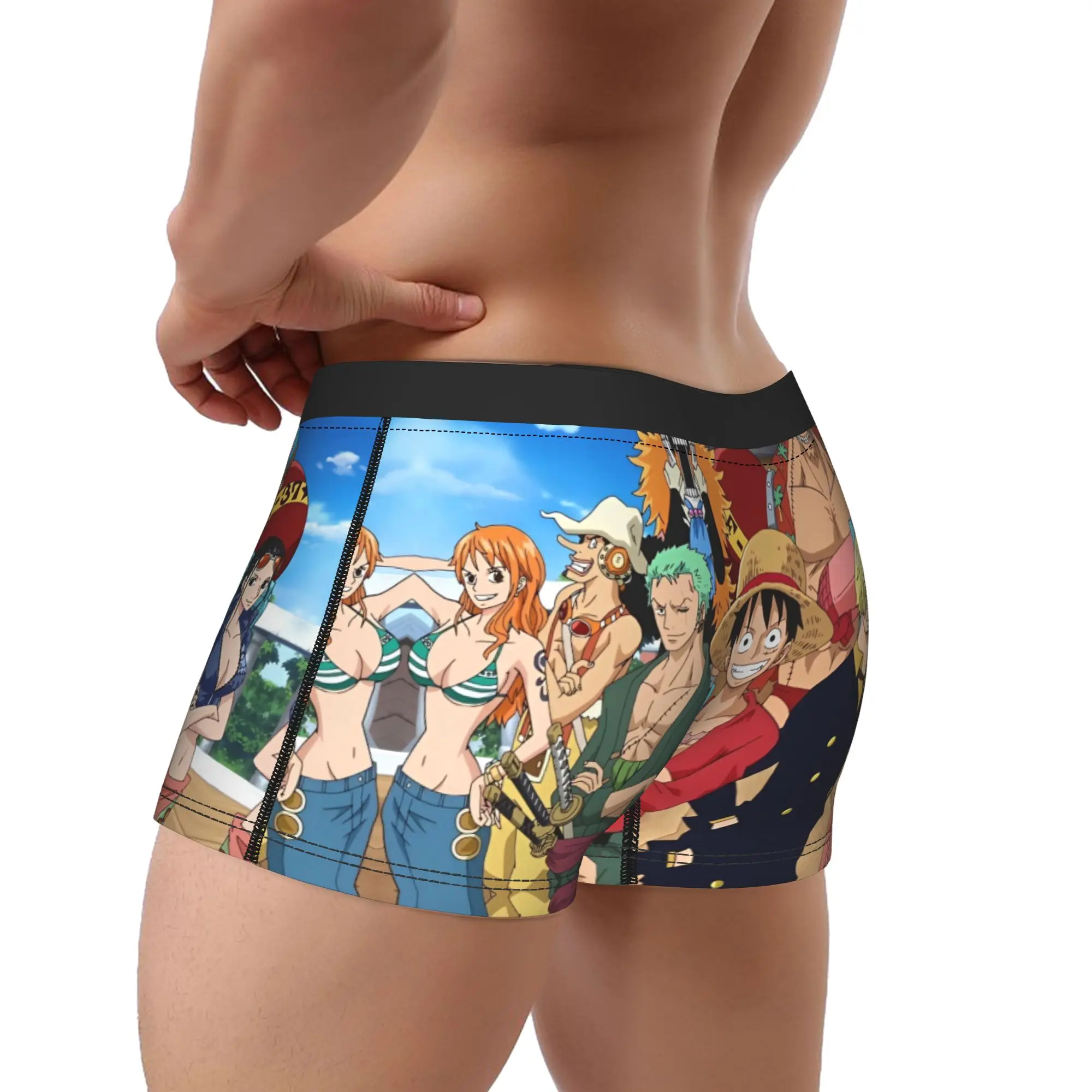 Men's Boxer Briefs Shorts Panties One Piece  Soft Underwear Cartoon  Male Funny M-XXL Underpants