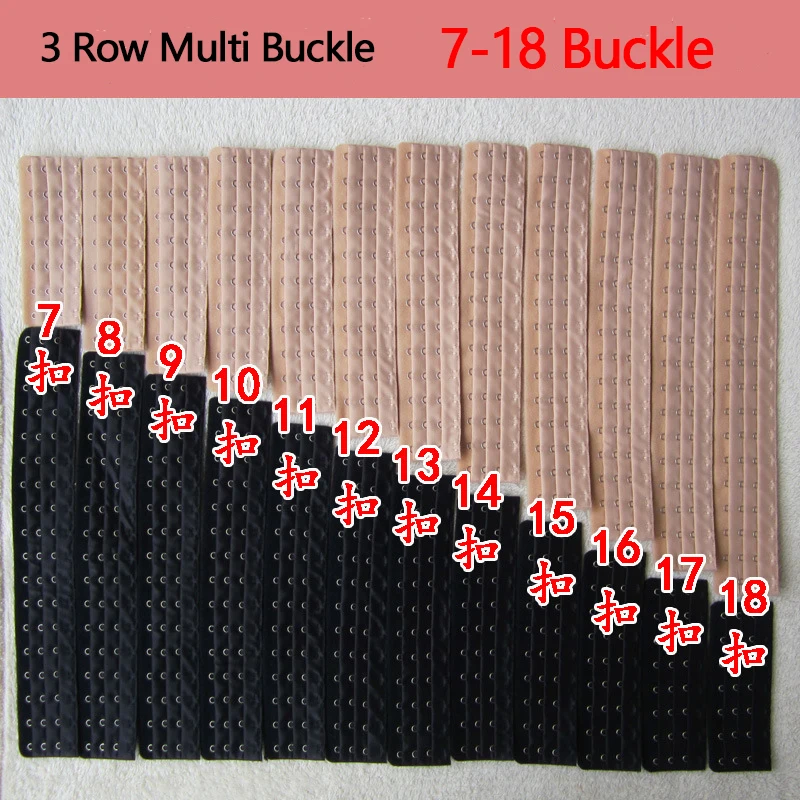 7-18 Hook Belt Buckle Bra Extension Strap Overlength Adjustable Intimates Extenders Lengthened Eye Tape Women Hook Clip Expander