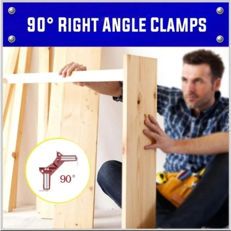 90 Degree Right Angle Clamp 100MM Mitre Clamps Corner Clamp Picture Holder Woodwork Right Angle Clamp Wood Working Tool