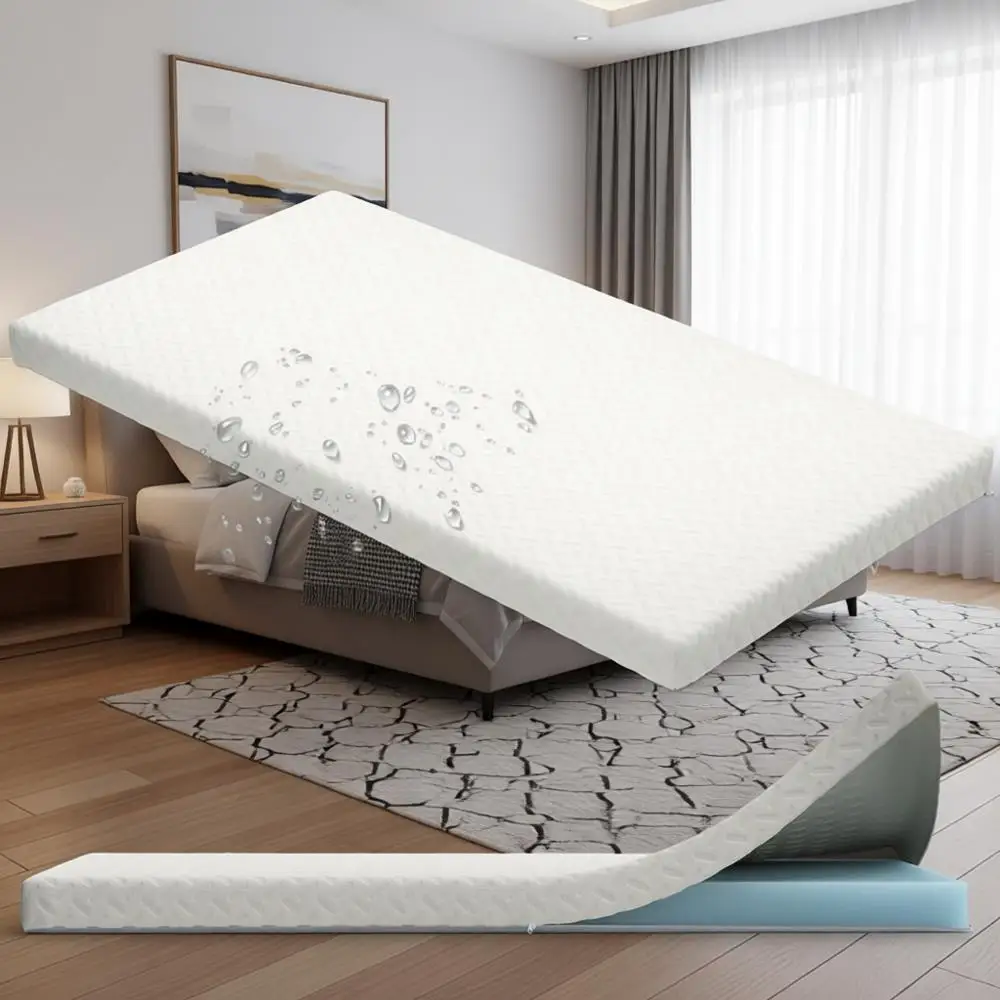 

Crib Mattress Topper Memory Foam - Waterproof Breathable Spot Washable Cover 52 x 28 x 2 for Standard Cribs & Toddler Beds