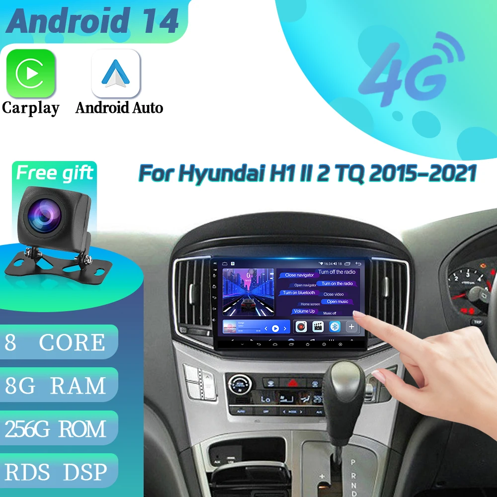 

Android 14 For Hyundai H1 II 2 TQ 2015-2021Car Radio Multimedia Navigation GPS Wireless Bluetooth Carplay Screen Stereo System