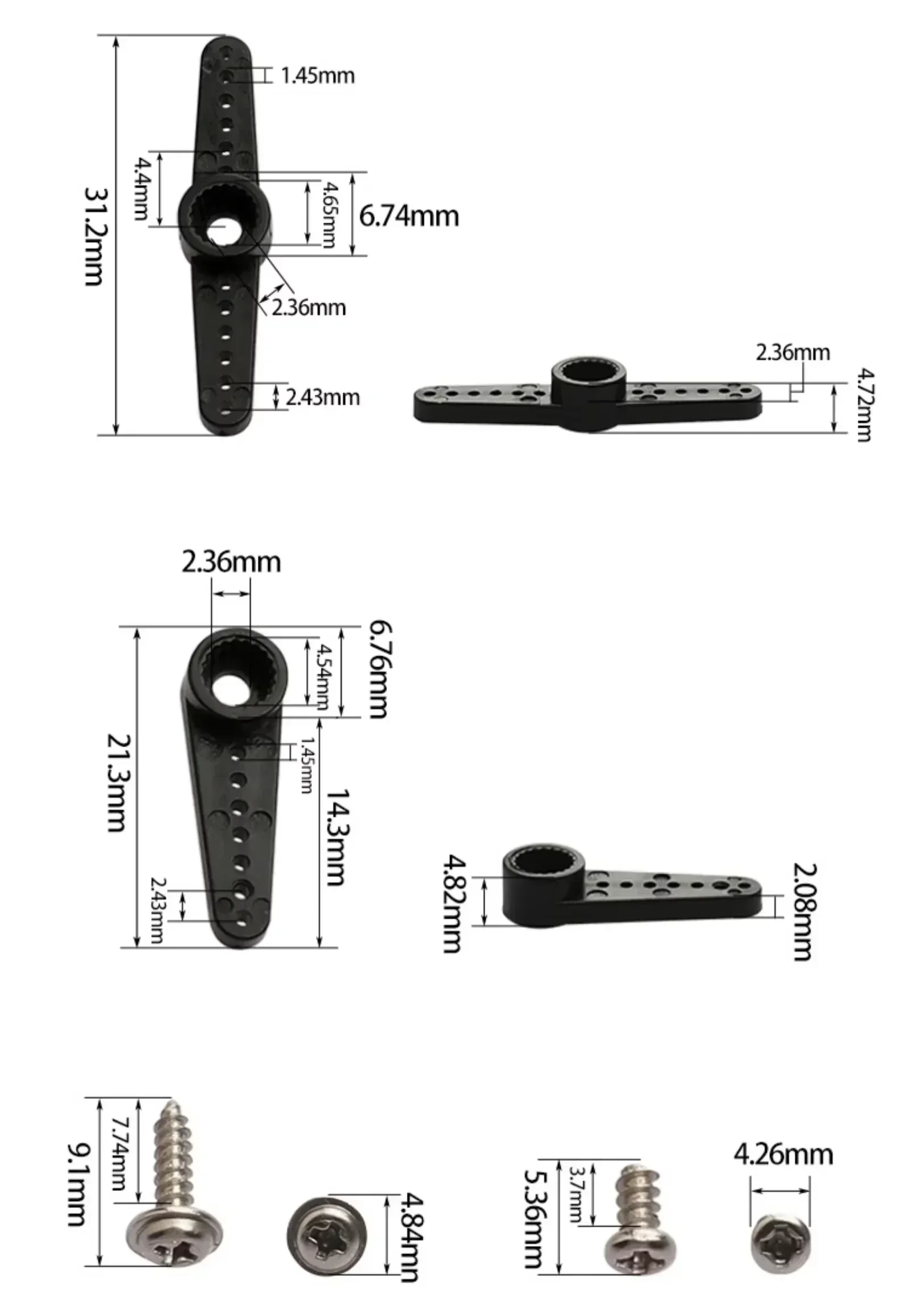 MG90S Micro Servo Metal /Plastic Gear 9g SG90 Enhanced Mini Servo Motor 180/270/360 Degree for Arduino RC Car Helicopter Drone