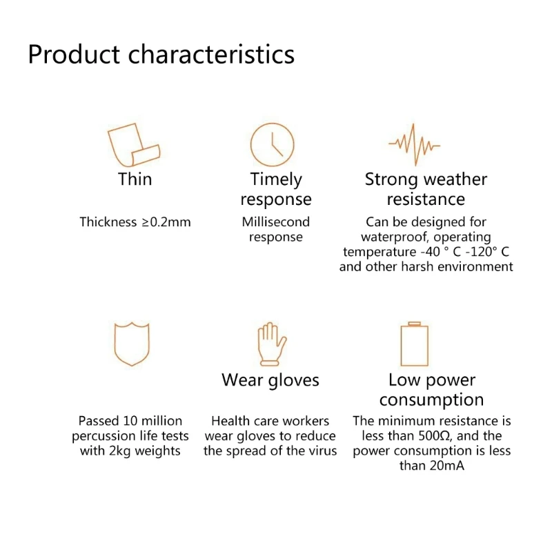 9 Zones Multipoints Array Flexible Pressure Sensors 1g to 2kg Touch Sensors Sensitive Resistor for Electronic Dropshipping