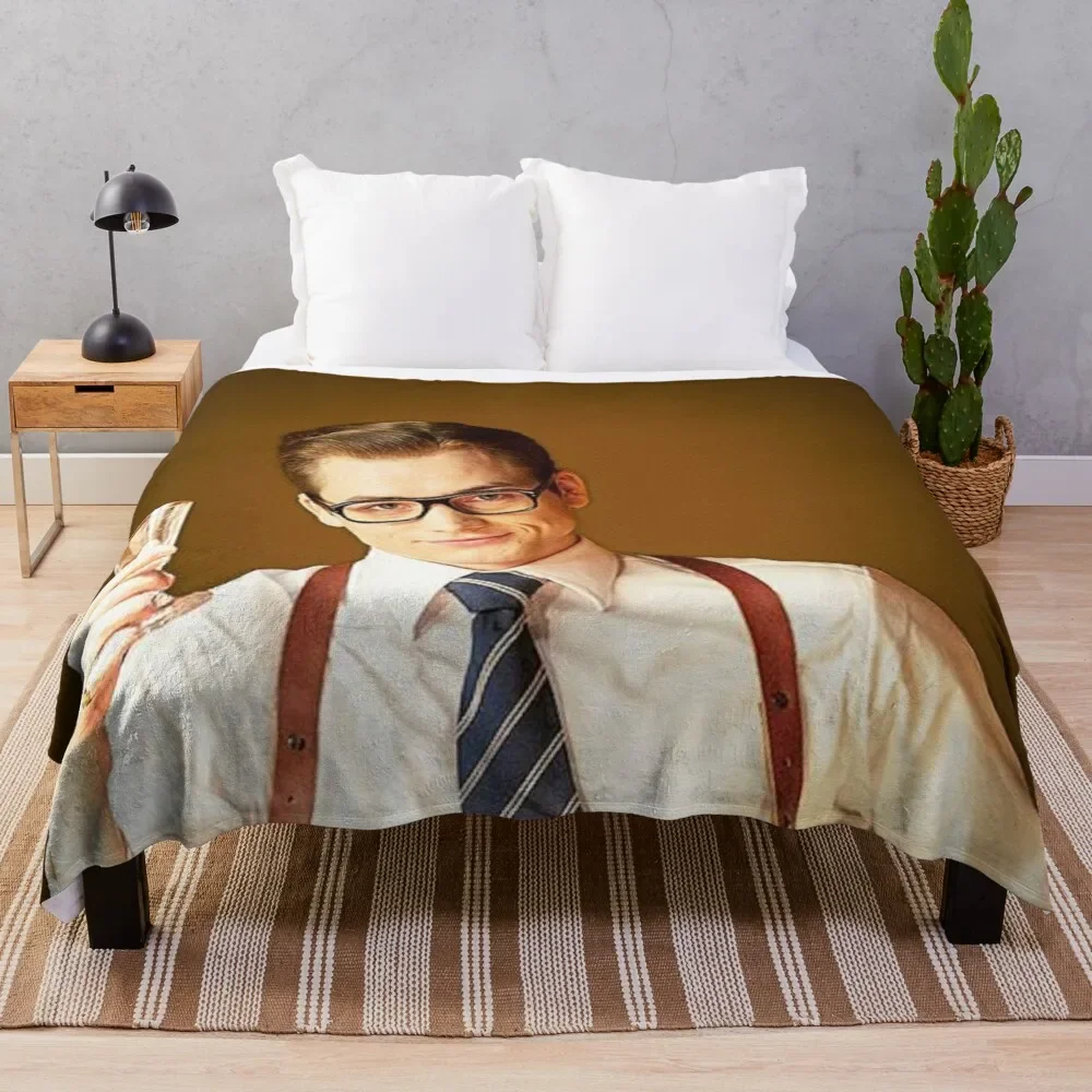 

Taron Egerton Throw Blanket Soft Plush Plaid Luxury Flannel Blankets