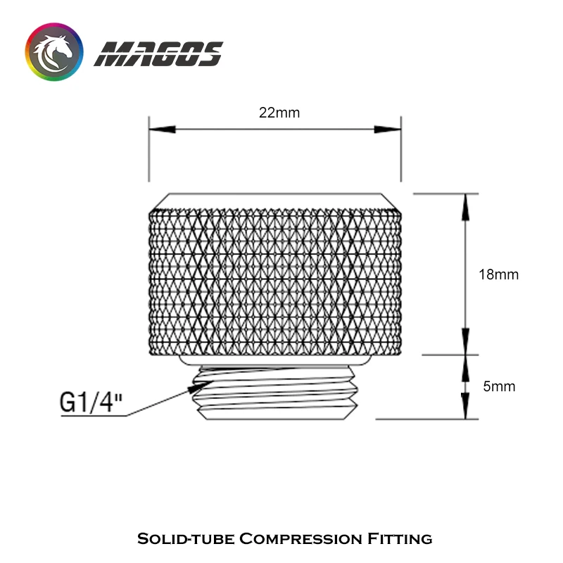 G1 ''Chống Thả Cứng Ống Nén Phụ Kiện Cho OD14mm Acrylic PETG Mờ Đường Ống máy Tính Nước Làm Mát Cắm Bộ