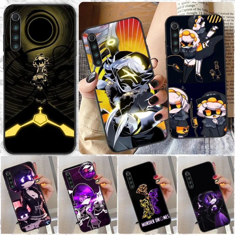 Murder Drones Mobile Cell Phone Case for Xiaomi Redmi Note 12 11 10 9T 8 7 Pro 9 9A 9C 8 Black Soft Phone Cover Funda