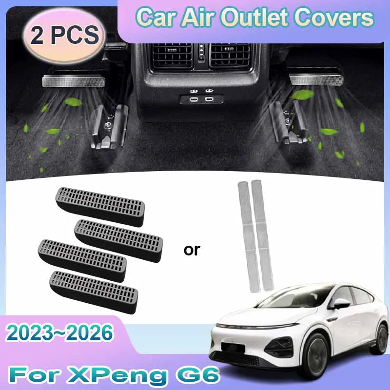 

Car Air Outlet Cover For XPeng G6 2023 2024 2025 2026 Under Rear Seats Ventilation Conditioner Vent Anti-blocking Accessories