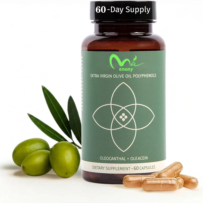 Extracto de aceite de oliva premium, polifenoles del aceite, 3.5 mg de extracto de cáscara de naranja y 3.5 mg de glucósidos del aceite, soporte natural para las articulaciones, 60 cápsulas