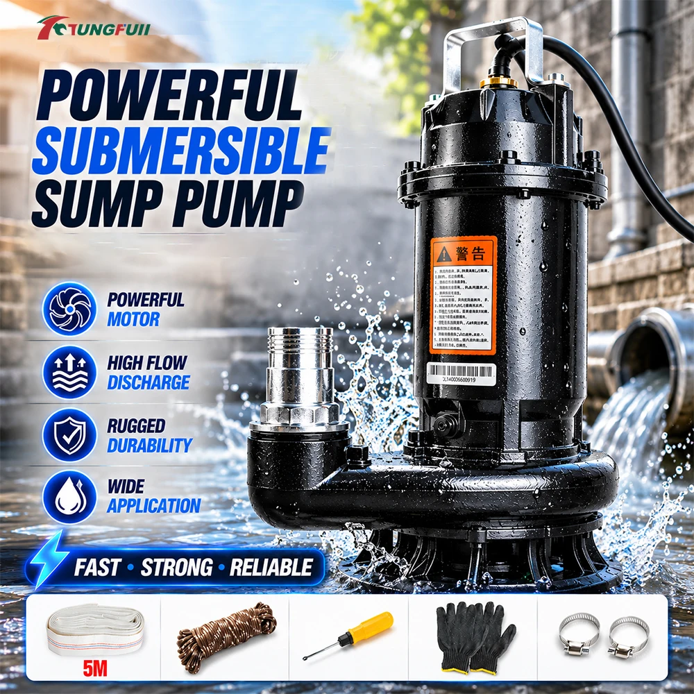220V Feces Pumping Mud Sewage Pump Cutting Sewage Pump Small Household Submersible Pump Septic Tank Pump Pumping Machine