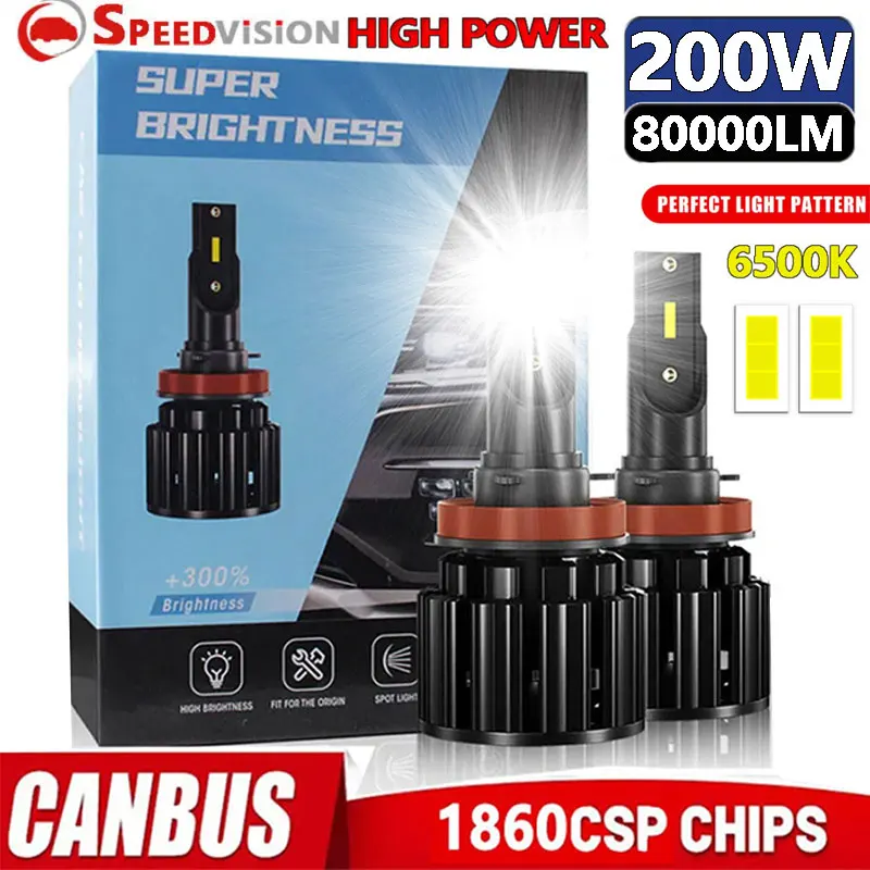 

H4 H7 Led Headlights Canbus H1 H3 H8 H11 HB3 9005 HB4 9006 Led Lens Mini 200W 6000K Car Light Bulbs Automobiles Auto Fog Lamp S8