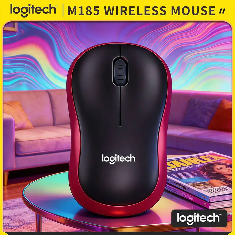 

Original Logitech M185 Wireless Mouse Portable with USB Receiver Long Battery Life for Travel Laptop