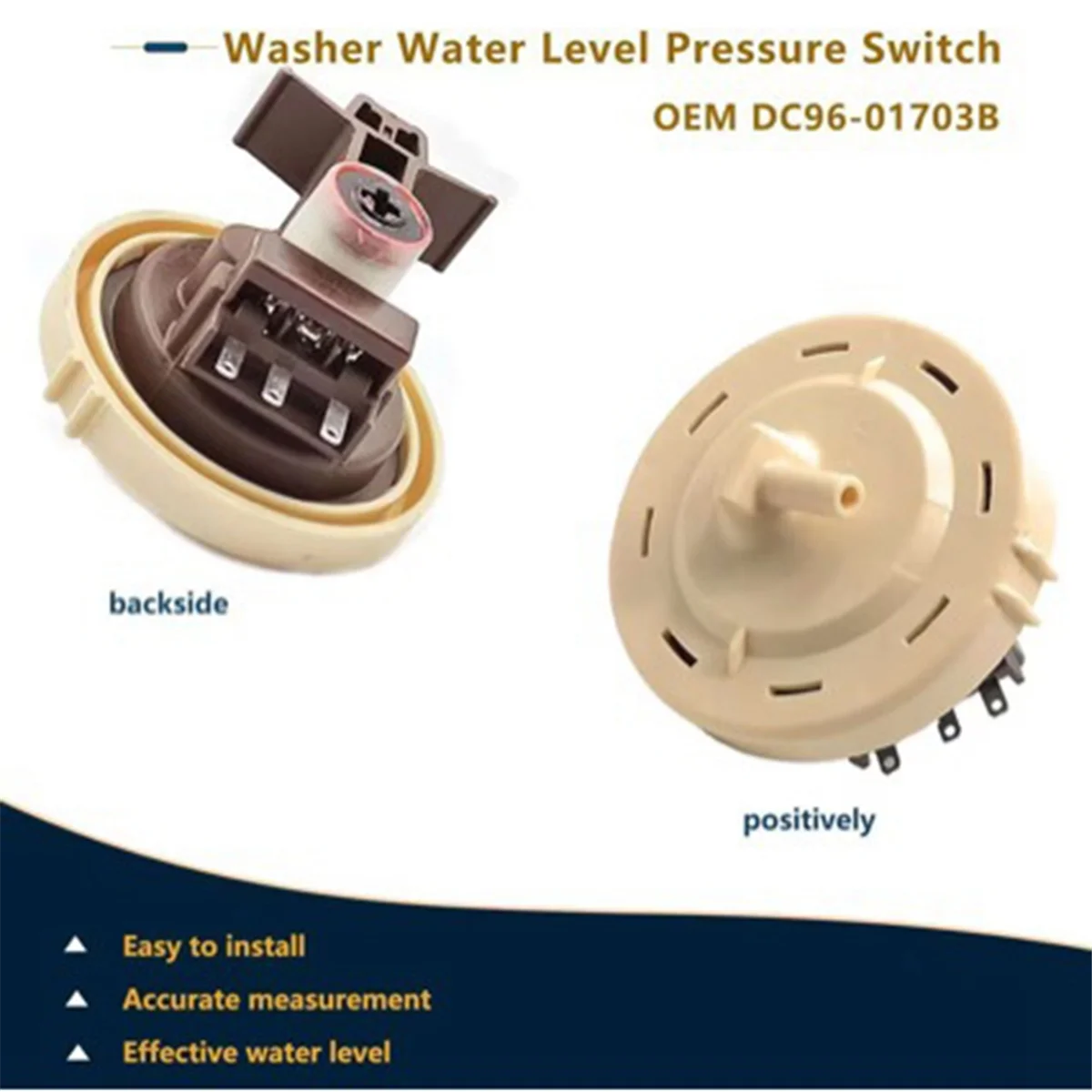 A74G-DC96-01703B เครื่องซักผ้าน้ําระดับเซ็นเซอร์ความดันสําหรับ Samsung WF461ABW, WF501ANW, WF511ABR, WF511ABW