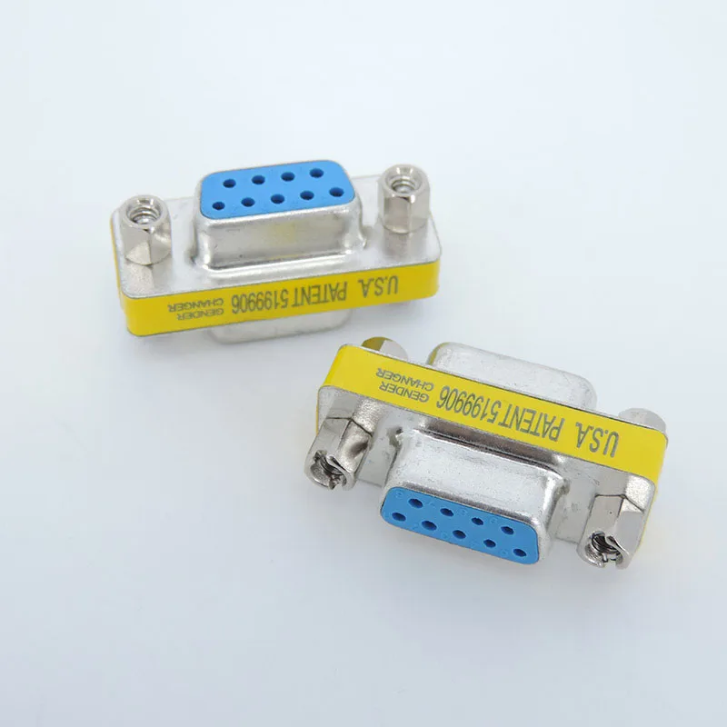 DB9 9Pin VGA Male to Male/Female to Female Male plug socket Adapter Connector converter Mini Gender Changer RS232 Serial E1