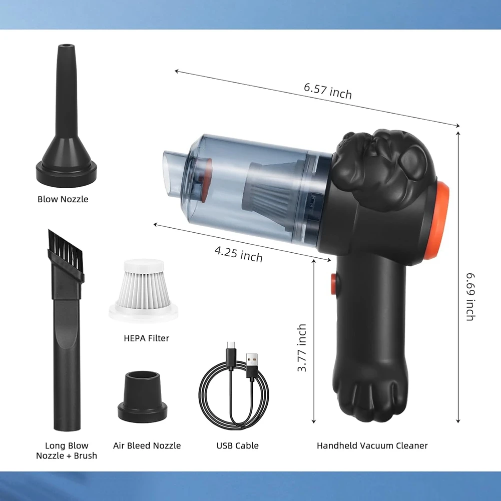 A70Z-Handheld Vacuum Cleaner Rechargeable Vacuum Cleaner Bug Catcher for Insect, Portable Cordless Handheld Vacuum