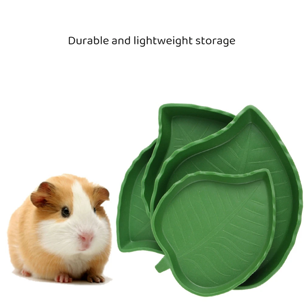 Leaf shape Hamster Feeder Bowl Small Pet Cage Drinking Food Feeder Cup Bowls lizards Feeding Bathing Tools for Small Animals