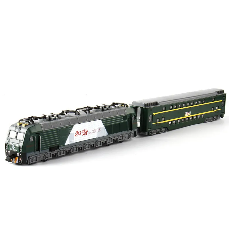 1:87 alloy double deck passenger train model, sound and light back simulation train model,transport train toys,wholesale