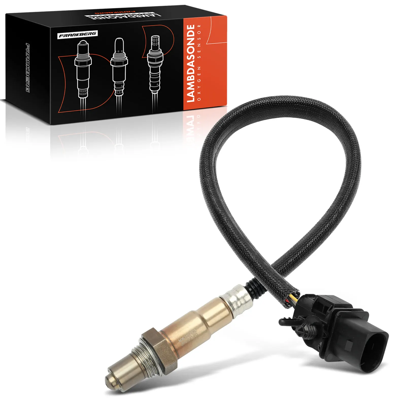 Frankberg 1x Lambdasonde Katalysator Diagnostische sonde voor Porsche 911 Cabriolet 997 3.6L 2006-2009 99760613800 0258006826