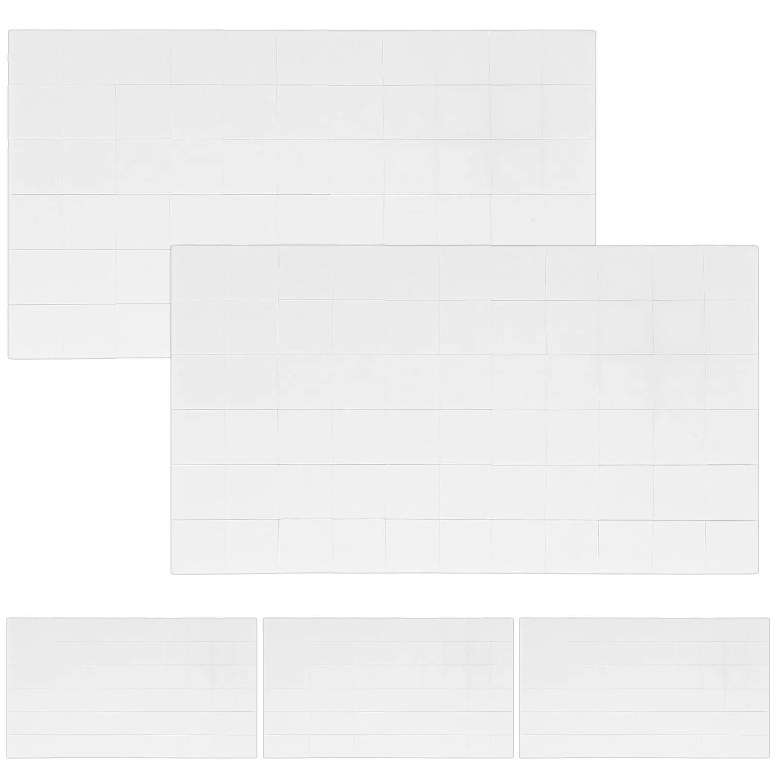 

5 Sheets Double Sided Sticky Tape Foam Square Stand Adhesive Dots for Crafts Keyboard Mounts White Office