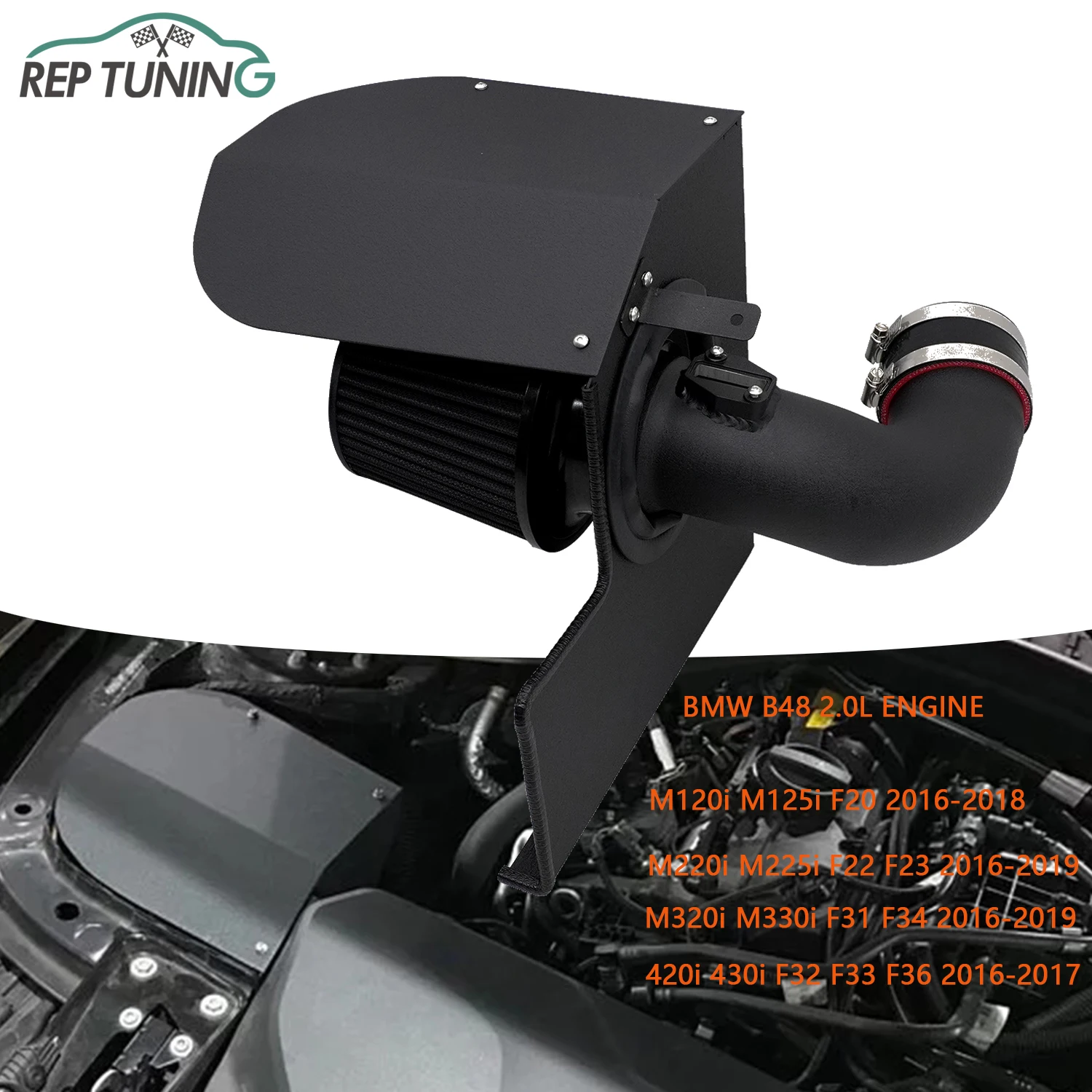 Комплект впускных трубок холодного воздуха B48 2.0L для BMW M120i M125i M220i M225i M320i M330i 420i 430i B48 Двигатель F20 F22 F23 F31 F32 F33 F36