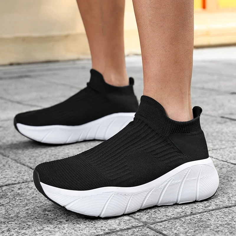 

Новые летние тканые туфли на толстой подошве для пар, сверхлегкие нескользящие кроссовки из попкорна с отскоком