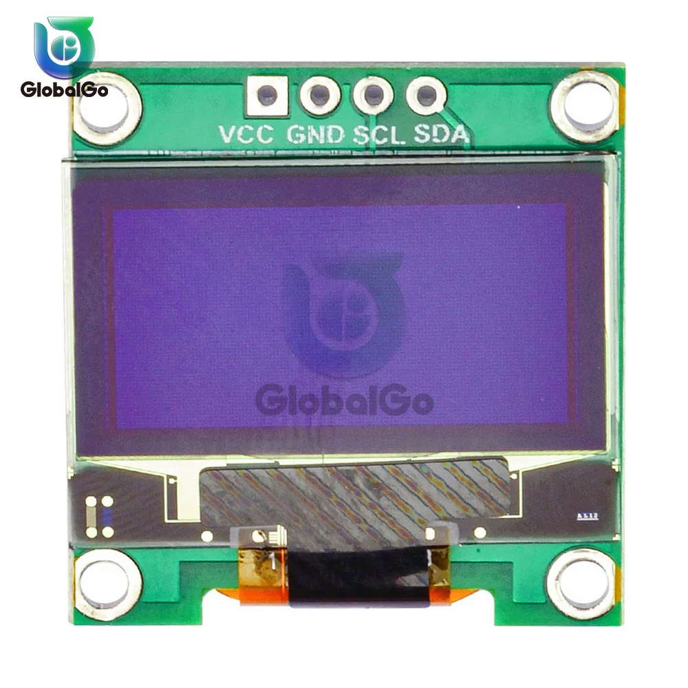 0.96 인치 OLED 모듈 IIC/I2C 인터페이스 드라이버, 128X64 12864 LCD 스크린 보드 arduino용 흰색 파란색 디스플레이