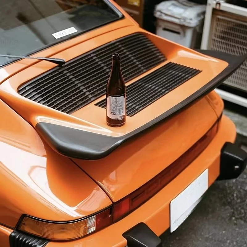 F/G Model 964 Backdate 930 Turbo Dry Carbon Fiber Whale Tail RSR Spoiler GT Wing  1964-1994 High Quality Polished