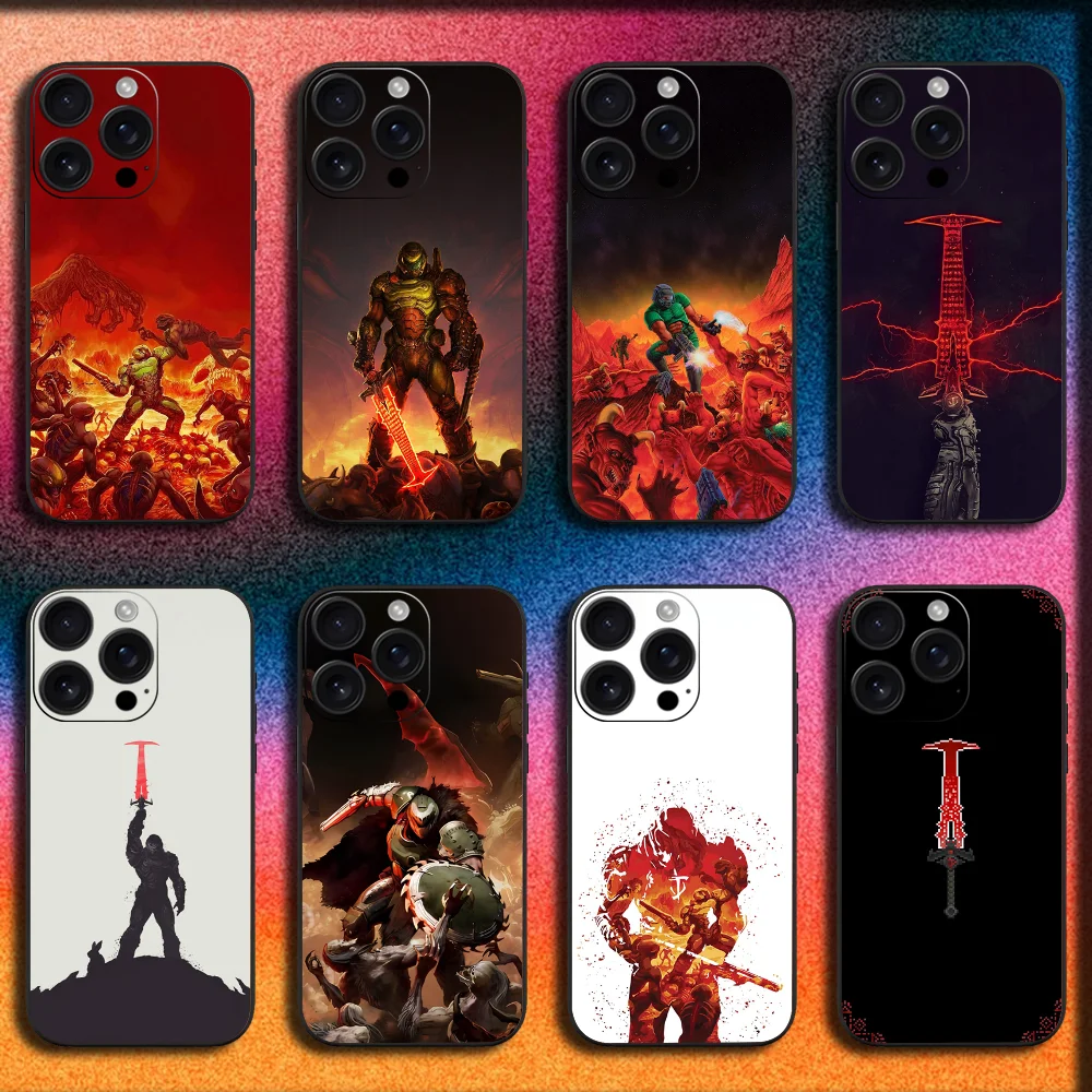 

Game D-DoomS Phone Case For iPhone 16,15,14,13,12,11,Pro,XS,Max,XR,Plus,SE,Mini Soft Black Cover