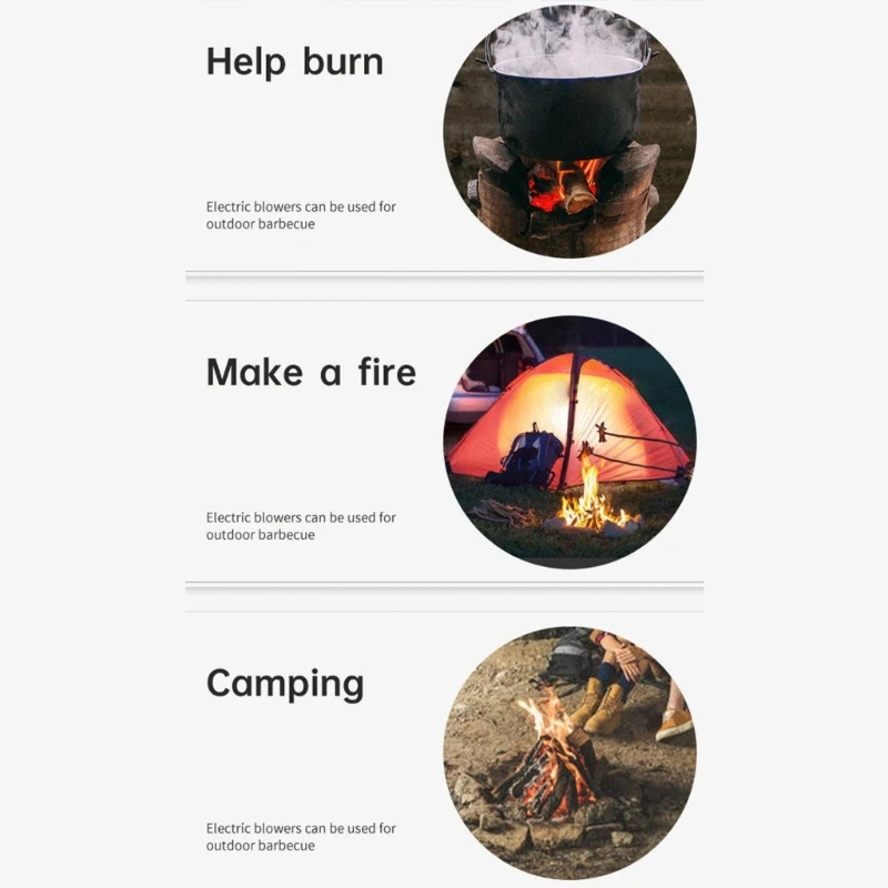 652F BLOWER, ELETTRIC PORTATILE FIRM BLOWER GRILL FUOCO AVVIO 5.5x2,1 mm Tappo