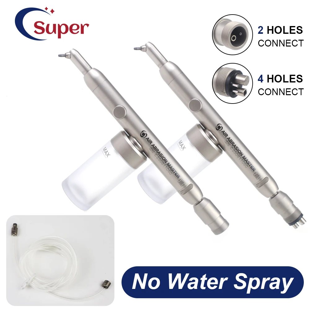 

Dental Aluminum Oxidet Sandblaster Gun Air Polishing Machine without water Microetcher Sandblasting 2hole 4hole Dentistry Tools