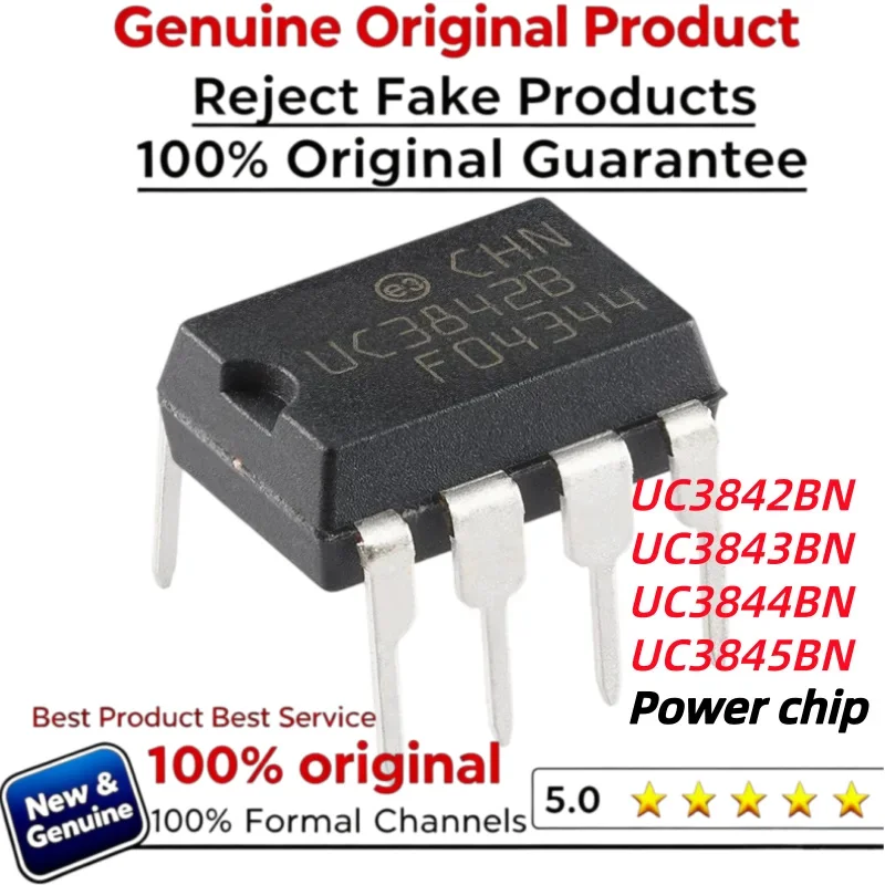 5-10-20pcs 100% New Imported Original UC3843B UC3844BN UC3844B UC3845BN UC3842BN UC3842B UC3843BN UC3845B  Power chip DIP-8