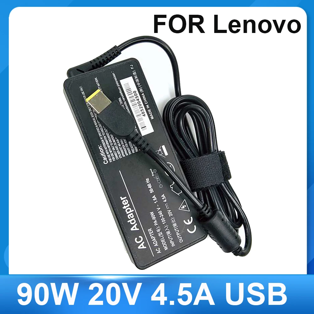 Zasilacz sieciowy 90W 20V 4.5A USB Pin OT-APB03 Ładowarka do laptopa Lenovo ThinkPad X1 Ultrabook B40 G50 M4400 M4450 Z50 Z505 Essential