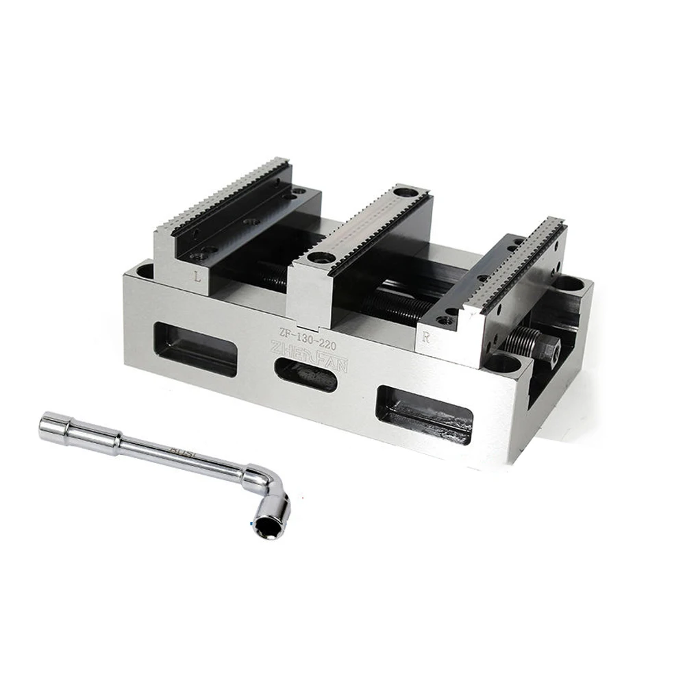 CNC Self-centering Vise 6-195mm 4-axis 5-axis ZY130-220 Precision Vise EDM Copper Male Electrode Multi-station Processing