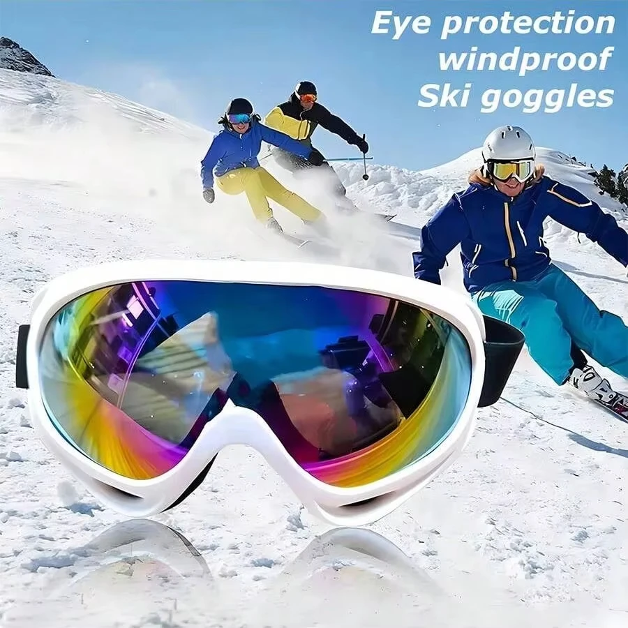 1pc Large Frame Polarized Ski Goggles For Men And Women, Windproof Snowproof UV Protection Anti-Fog Snowboard Goggles For Outdoo