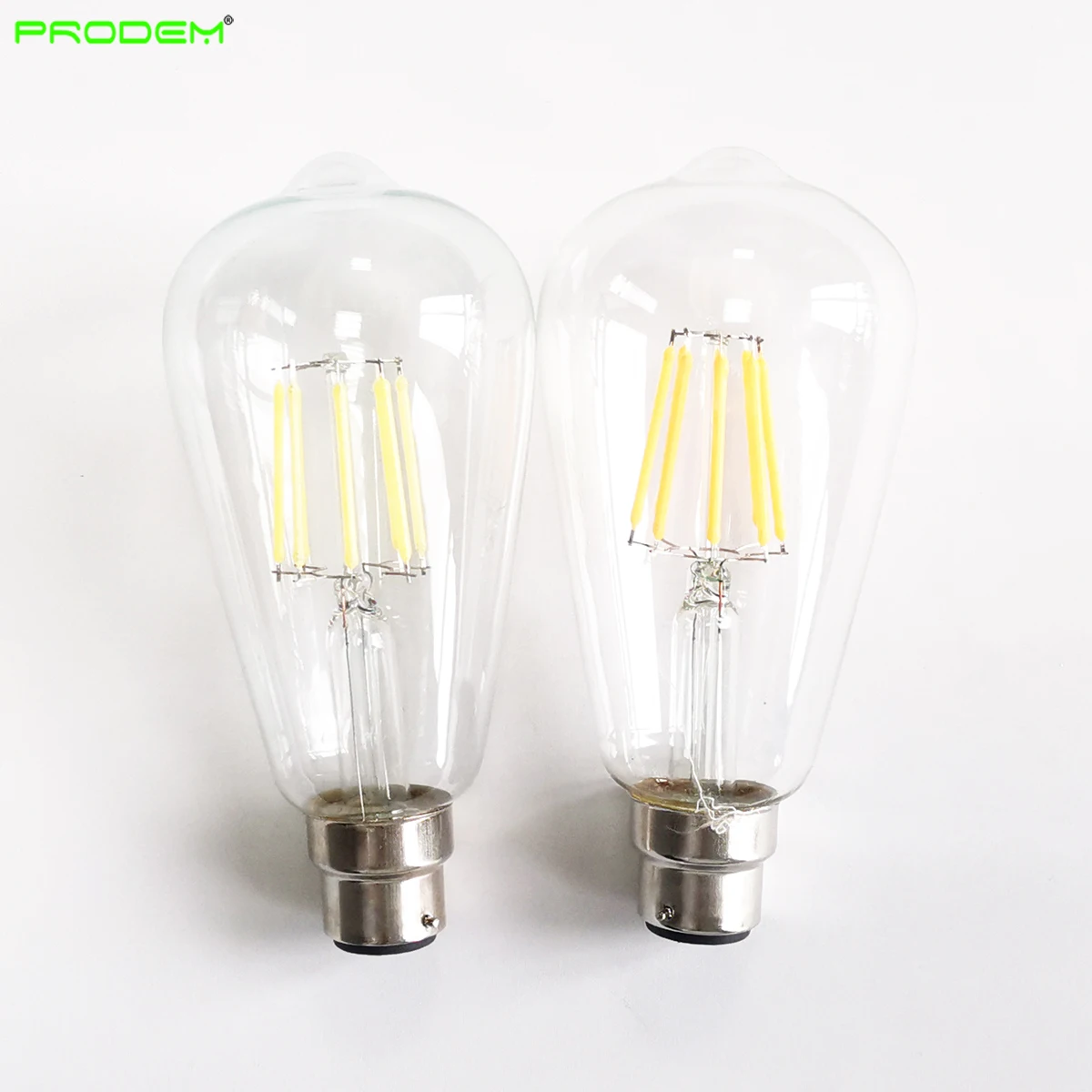 120V 220V 230V 6 pack 6W 8W LED vintage bulb ST64 ST19 edison filament clear glass bombilla E27 B22 bayonet 2 year warranty