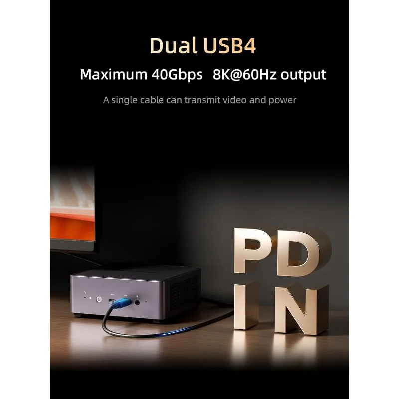 Venus UM790 Pro Mini PC 9 7940HS حتى 5.2 جيجا هرتز مع Radeon 780M، إصدار Barebone بدون ذاكرة الوصول العشوائي وSSD، 4xU