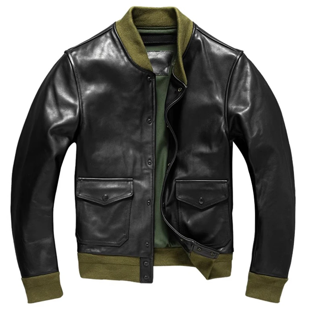 

New Arrivals Flight Mans Jacket Coat Horsehide Leather Bomber Jackets Genuine Leather US Designer A1 Style Air Force Overcoats