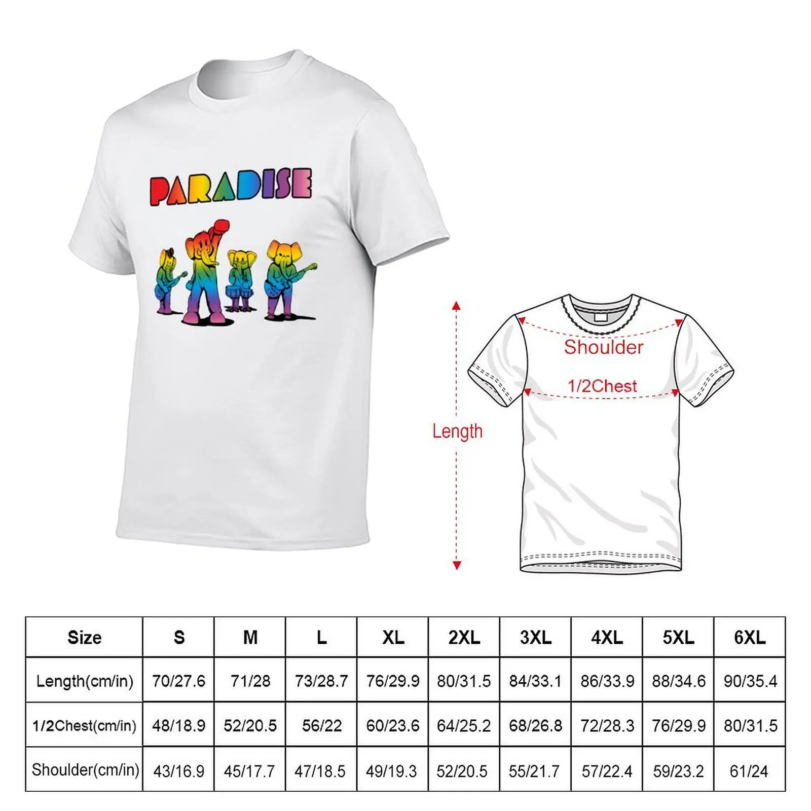 Para Para Paradise T-Shirt man t shirt designer t shirts cotton 100% T-Shirt