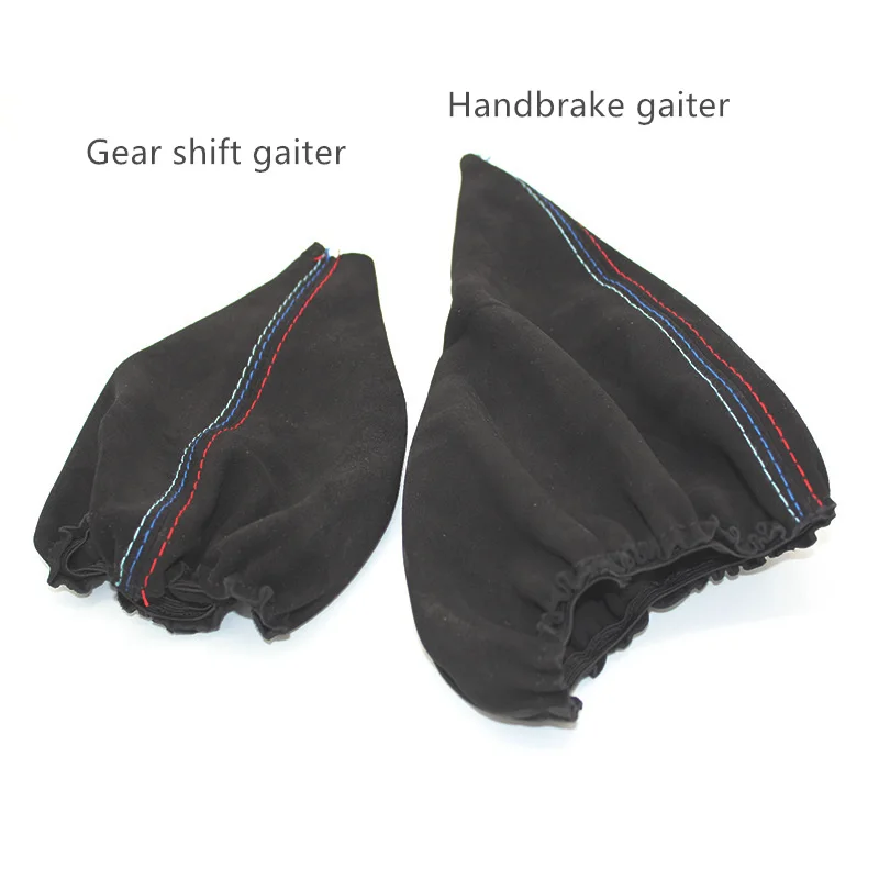 Suede Gear Shift Collars Manual Handbrake Gaiter Boot Cover for BMW 3 Series E36 E46 E30 E34 M3 Z3  Black Leather M Accessories