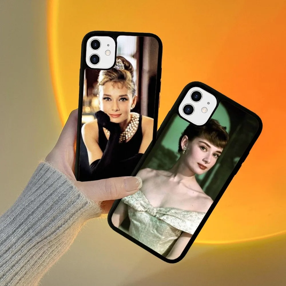 Audrey Hepburn Phone Case Silicone PC+TPU For For iPhone  11 12 13 14 15 16 Plus Pro Max Cover