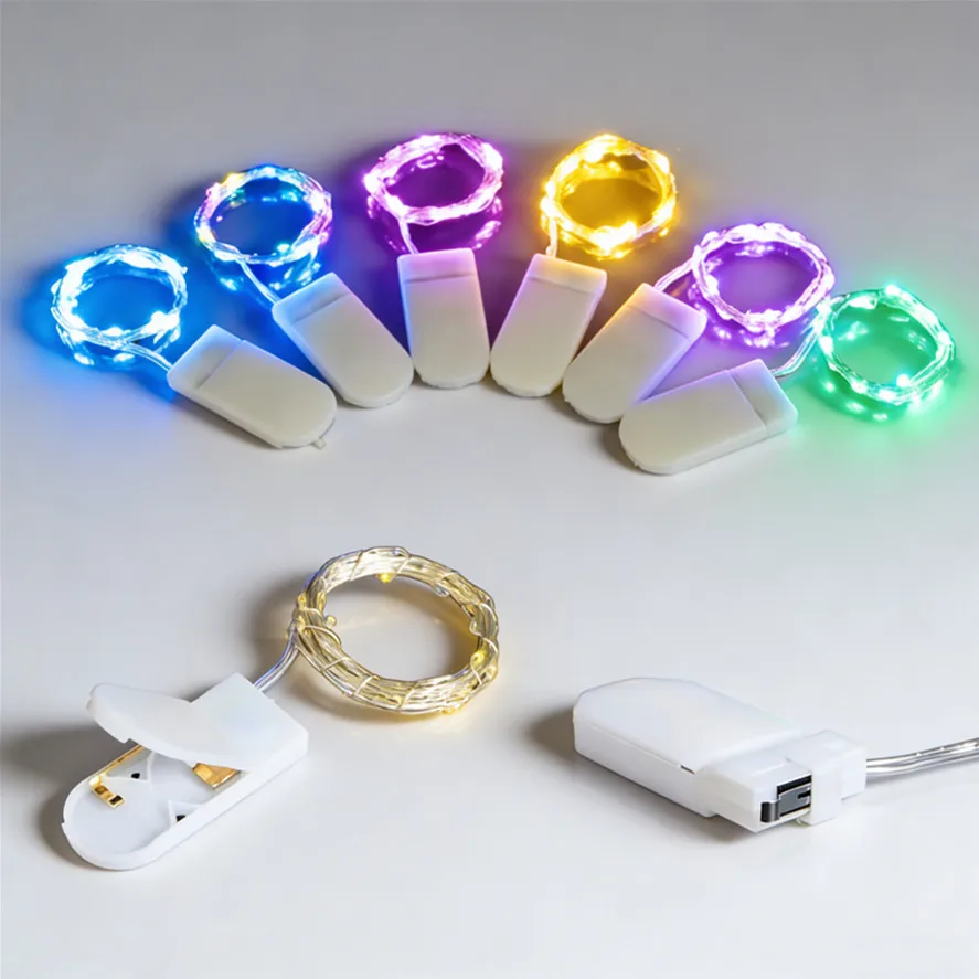 10-50 Uds. Guirnaldas de luces Led, guirnaldas de luces Led impermeables de alambre plateado, luces de luna estrellada de luciérnaga para bricolaje, boda, dormitorio, Navidad